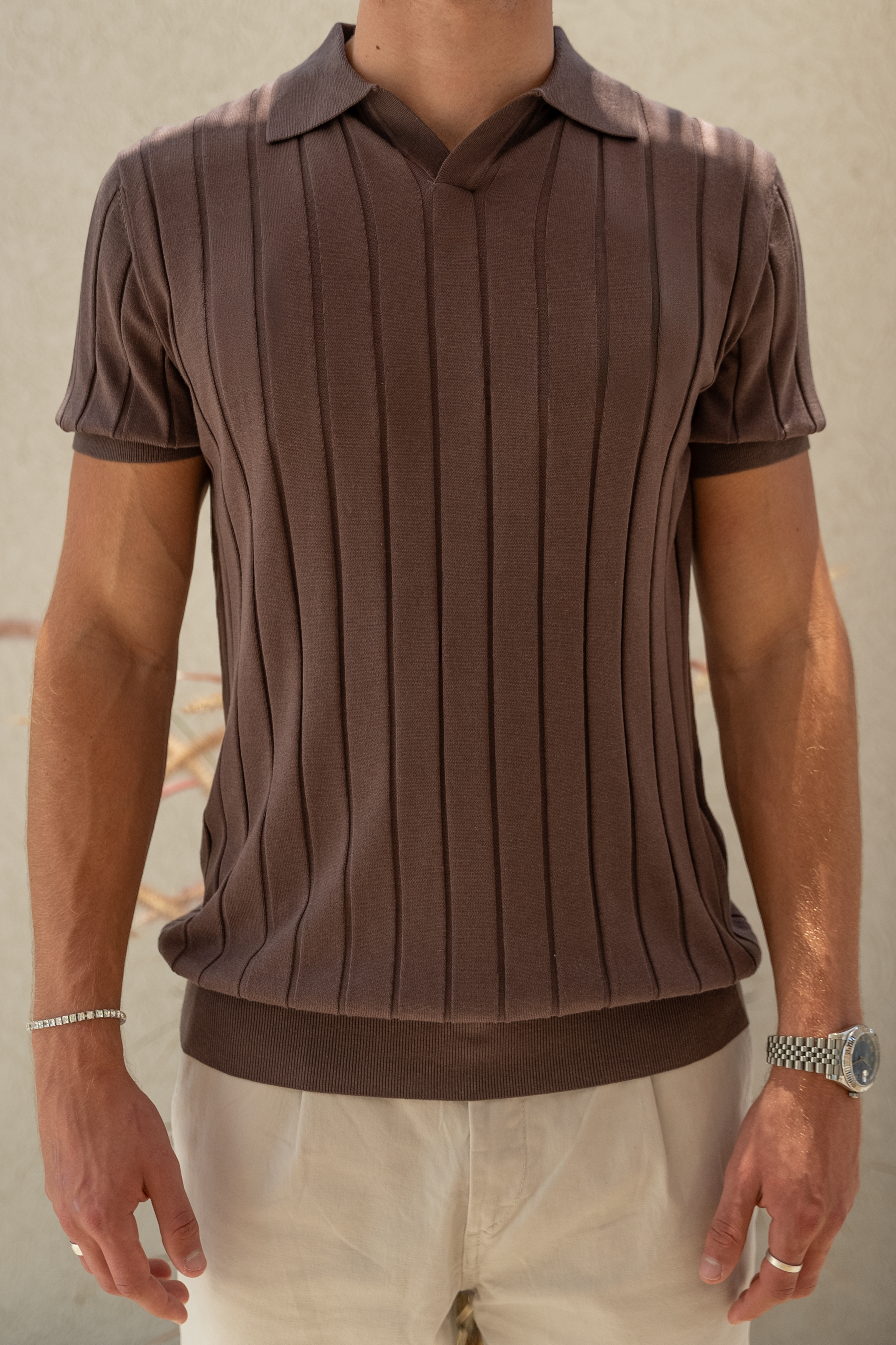Tulum - Brown - Tencel/Silk/Cotton Knitted Shirt