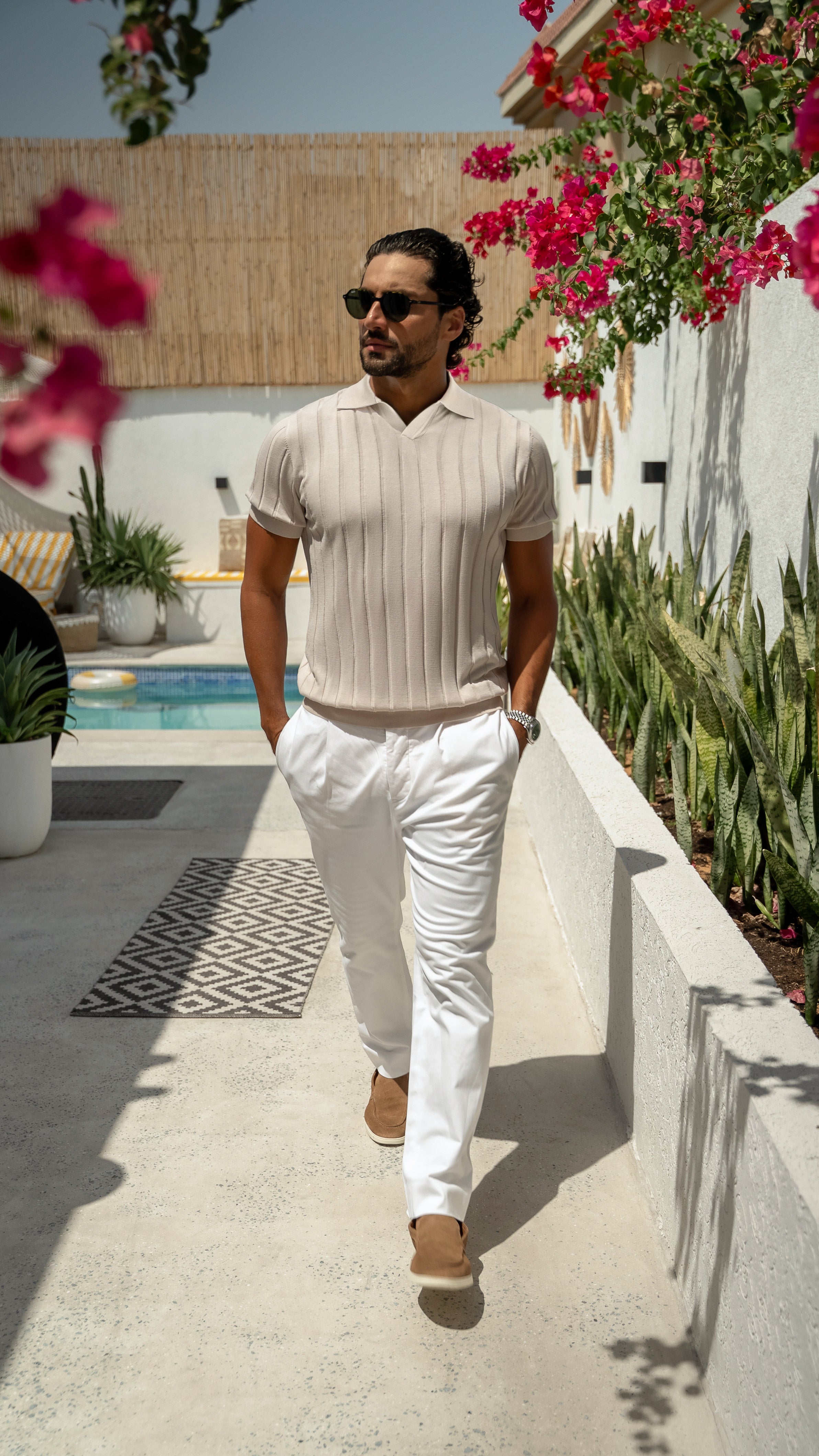 Ibiza - Sand - Tencel/Silk/Cotton Knitted Shirt