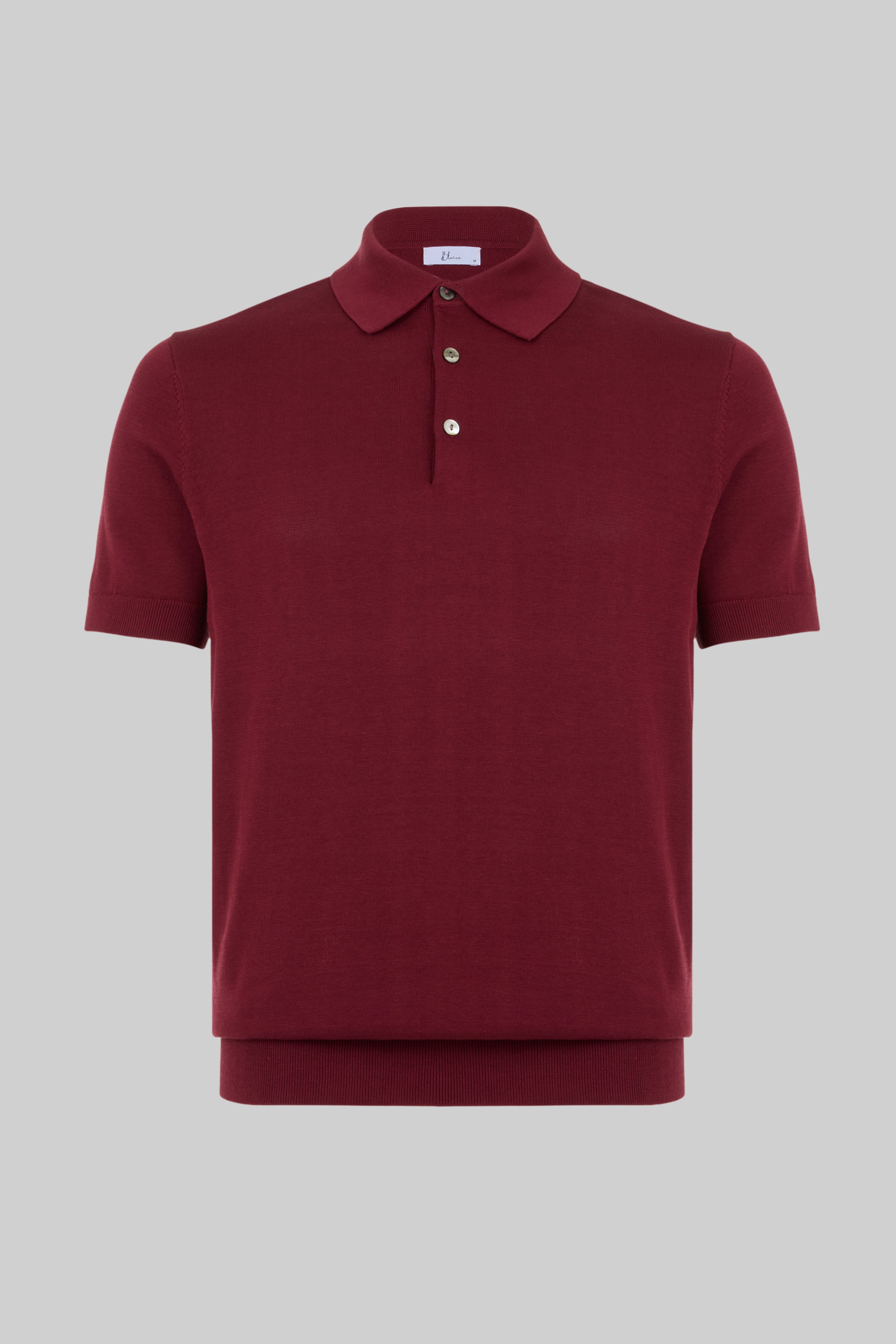 The Polo - Knitted Cotton/Silk Shirt - Burgundy