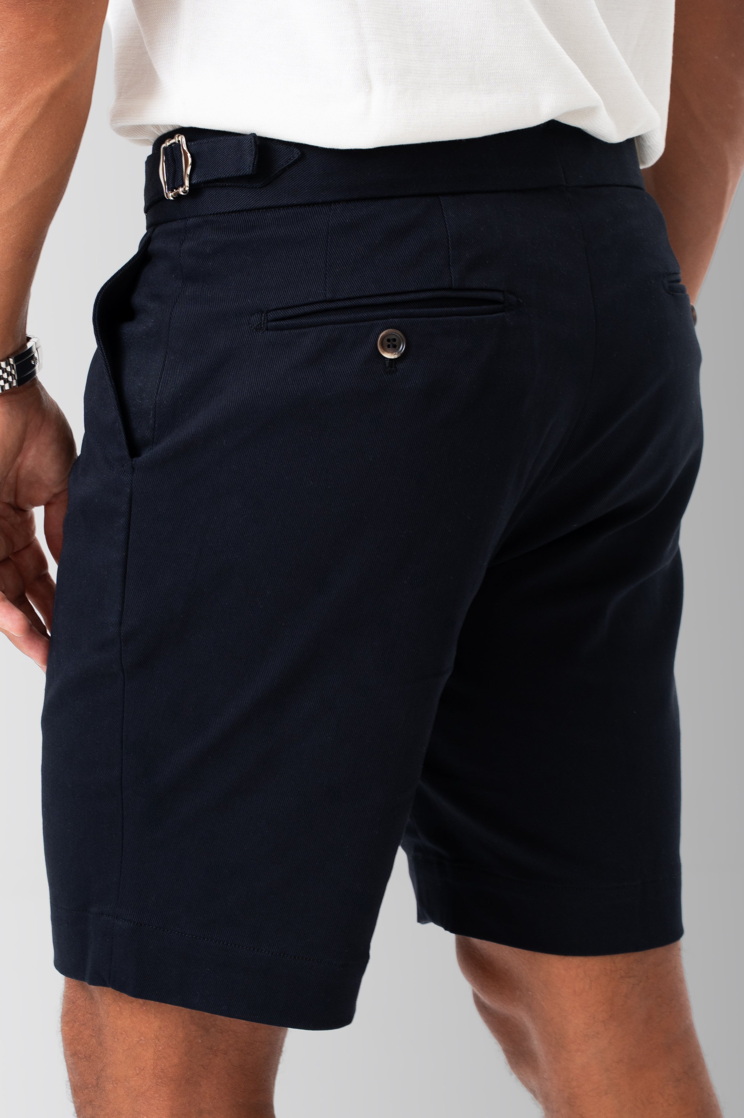 Milan Tailored Shorts - Navy Blue
