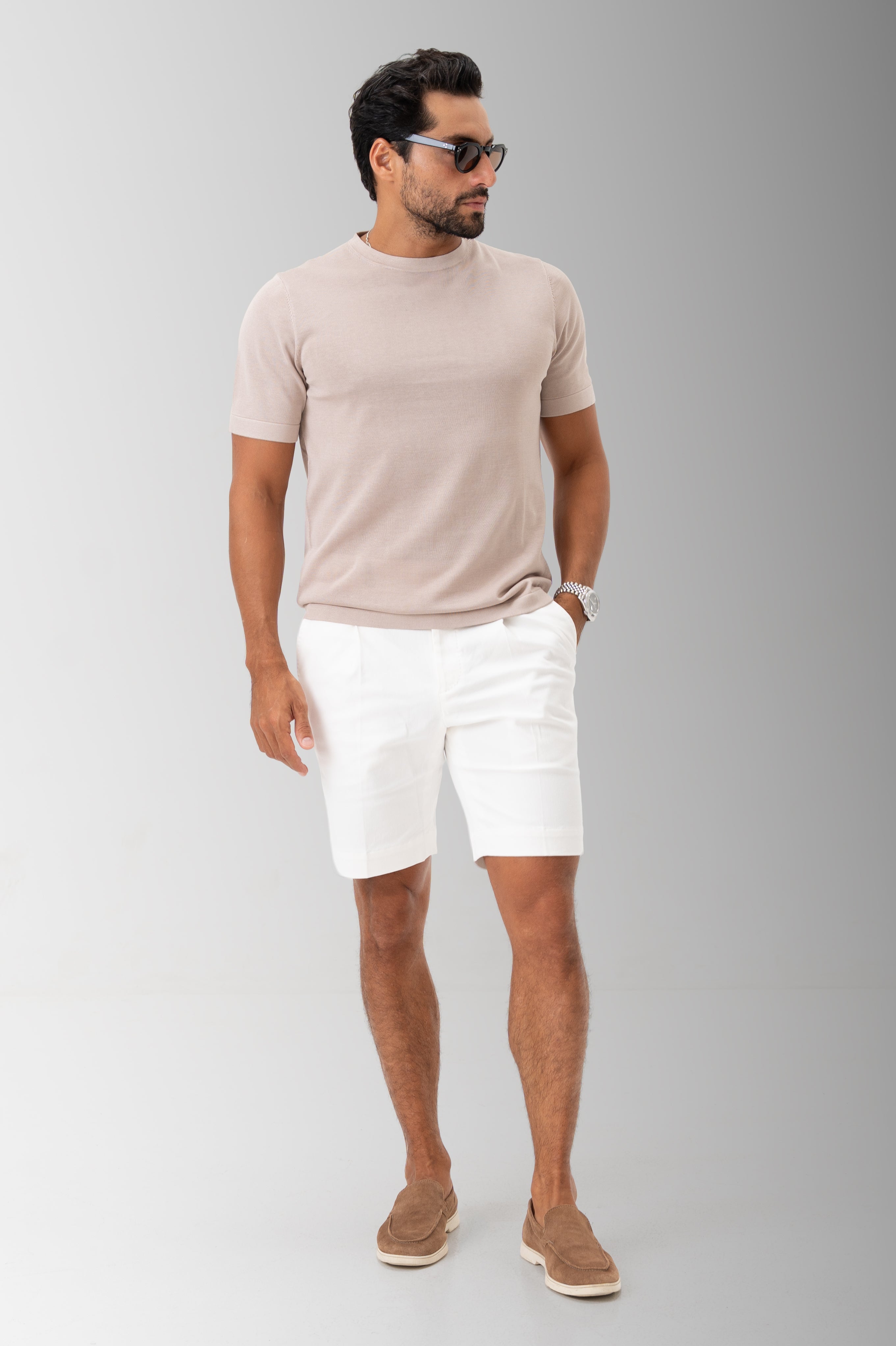 Milan Tailored Shorts - White