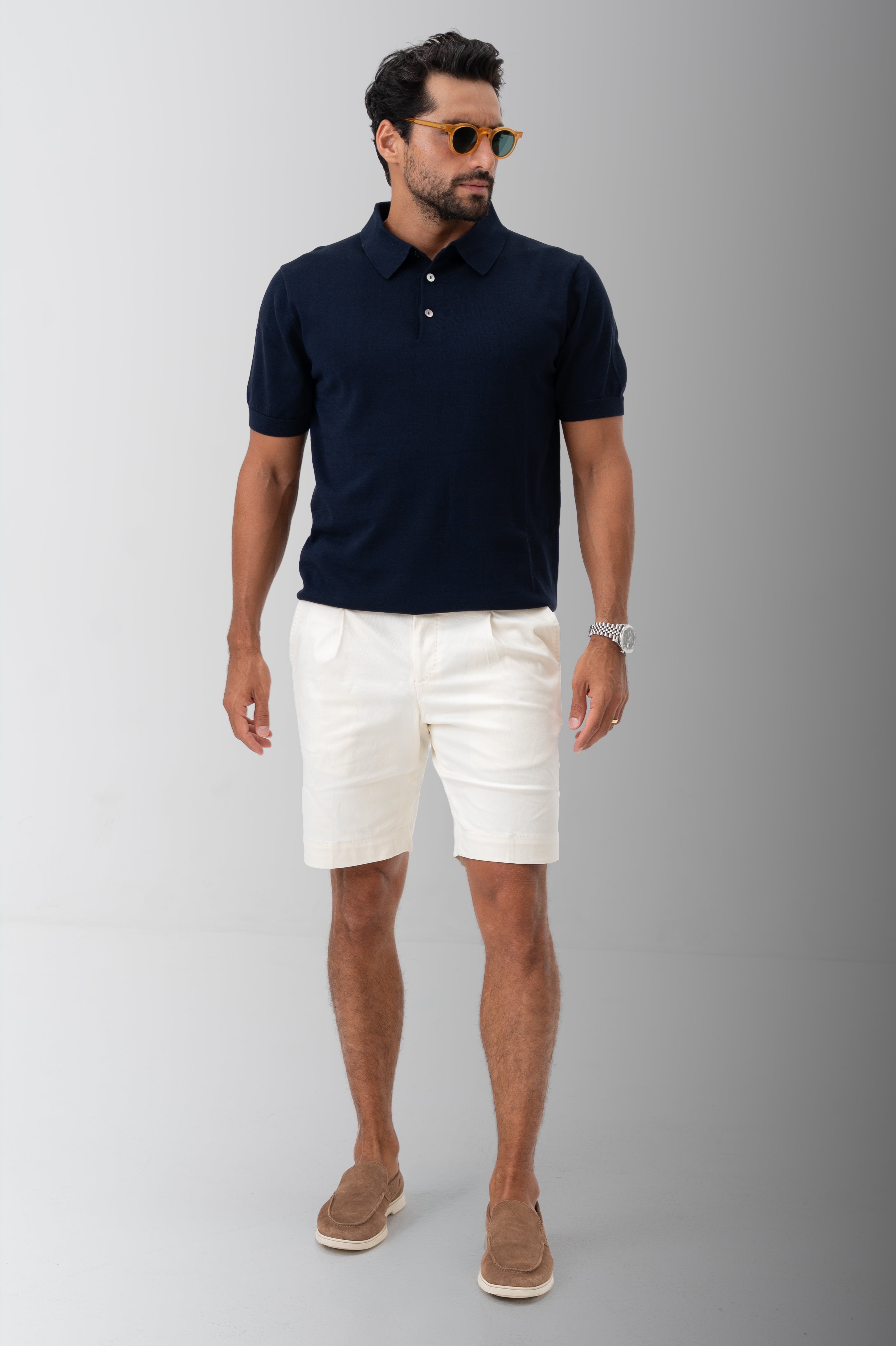 Milan Tailored Shorts - Sand