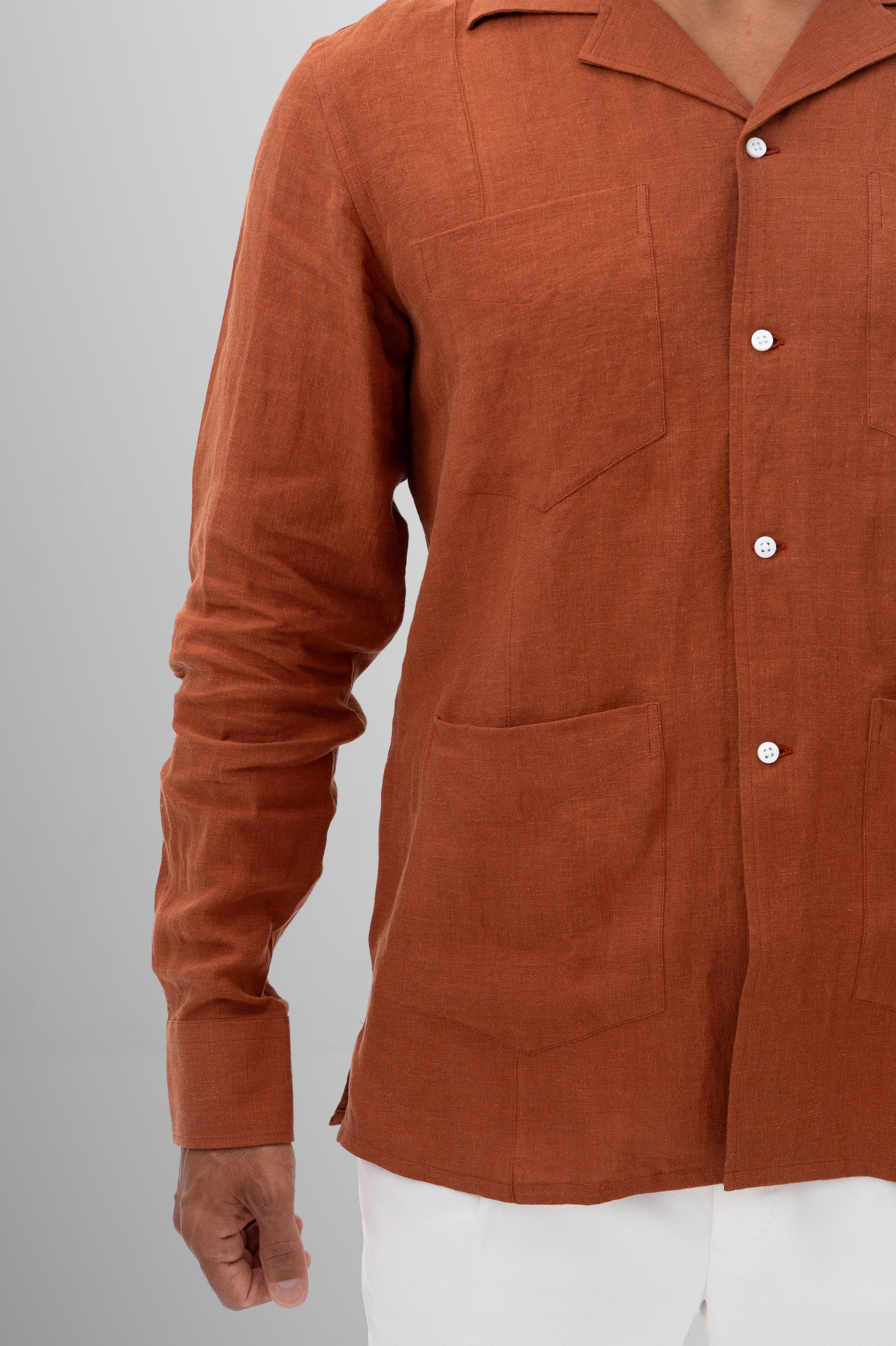 The Riviera Linen Shirt - Havana