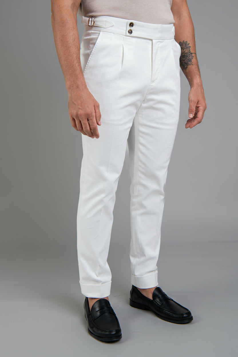 Milan - Versatile fit - Cotton Chinos - White