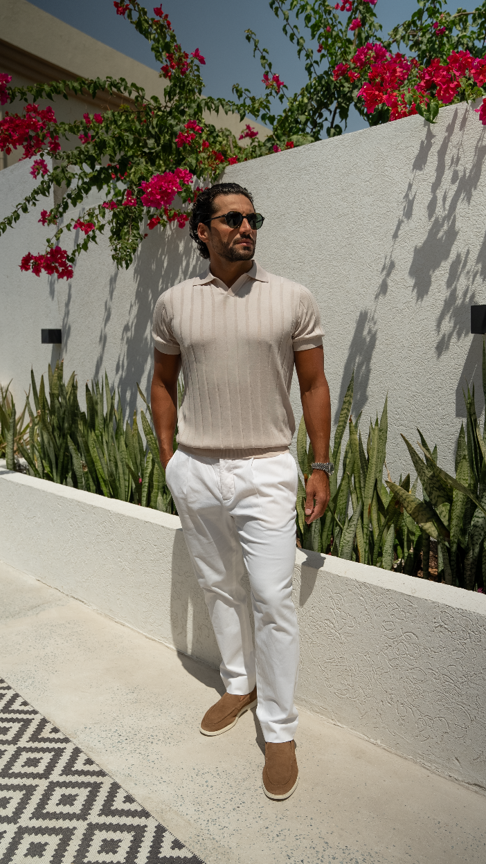 Ibiza - Sand - Tencel/Silk/Cotton Knitted Shirt