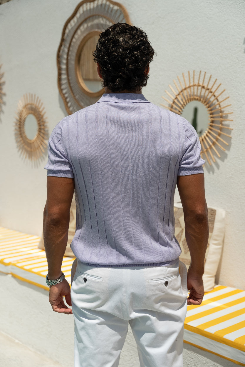 Saint-Tropez - Lilac - Tencel/Silk/Cotton Knitted Shirt