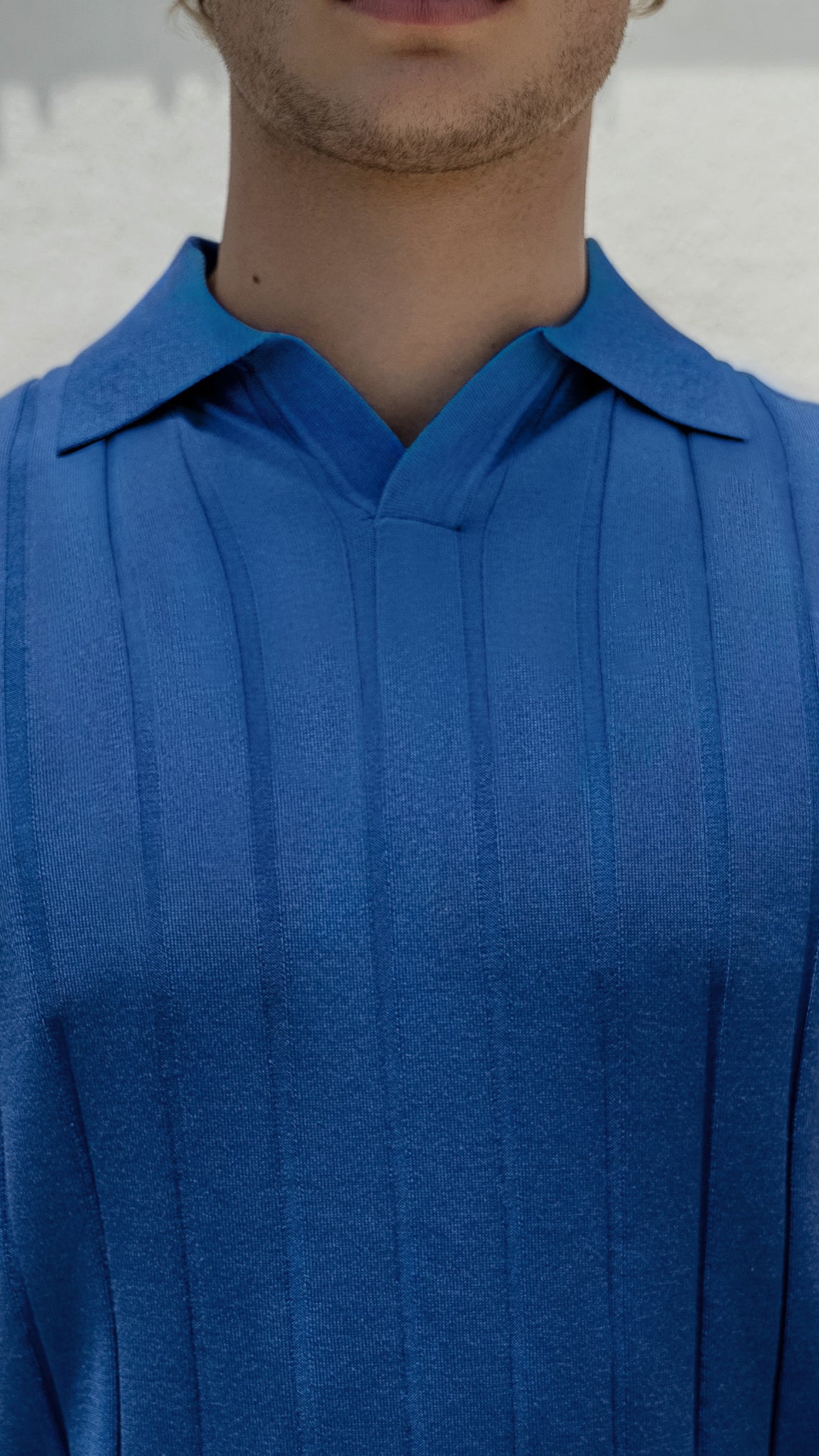 Monaco - Royal Blue - Tencel/Silk/Cotton Knitted Shirt