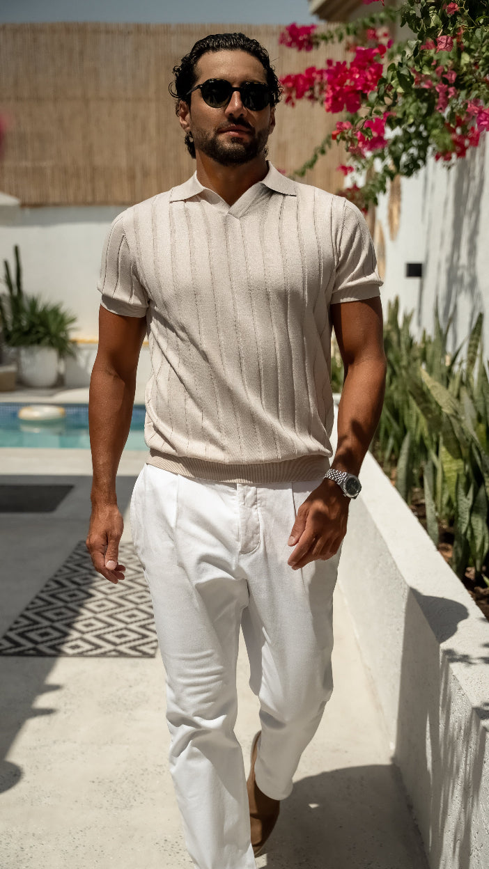 Ibiza - Sand - Tencel/Silk/Cotton Knitted Shirt