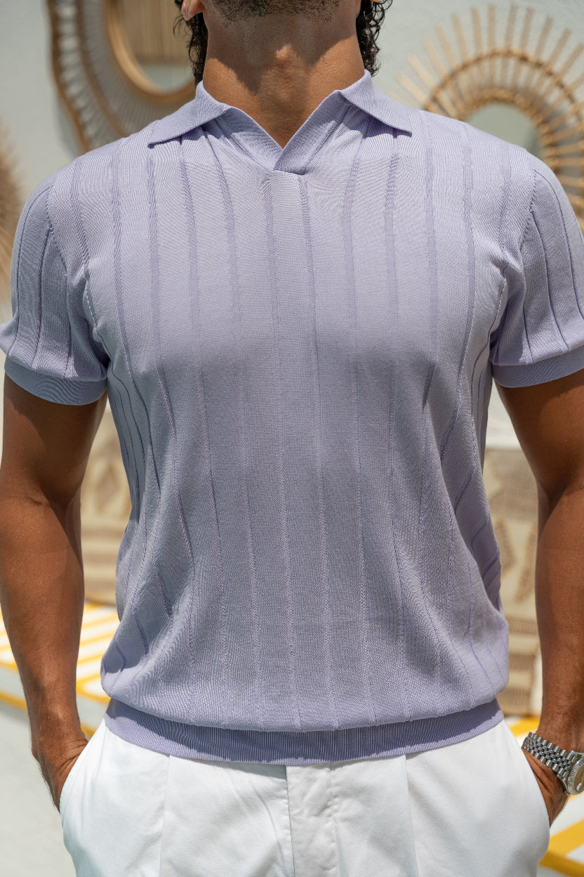 Saint-Tropez - Lilac - Tencel/Silk/Cotton Knitted Shirt