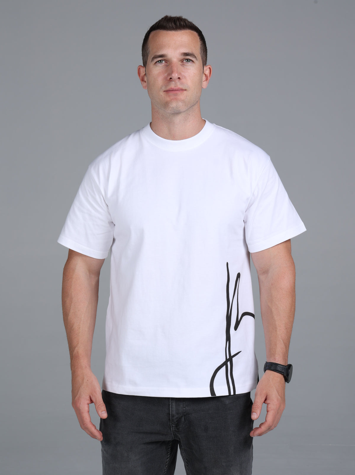 B Classic Oversized Fit T-Shirt - White