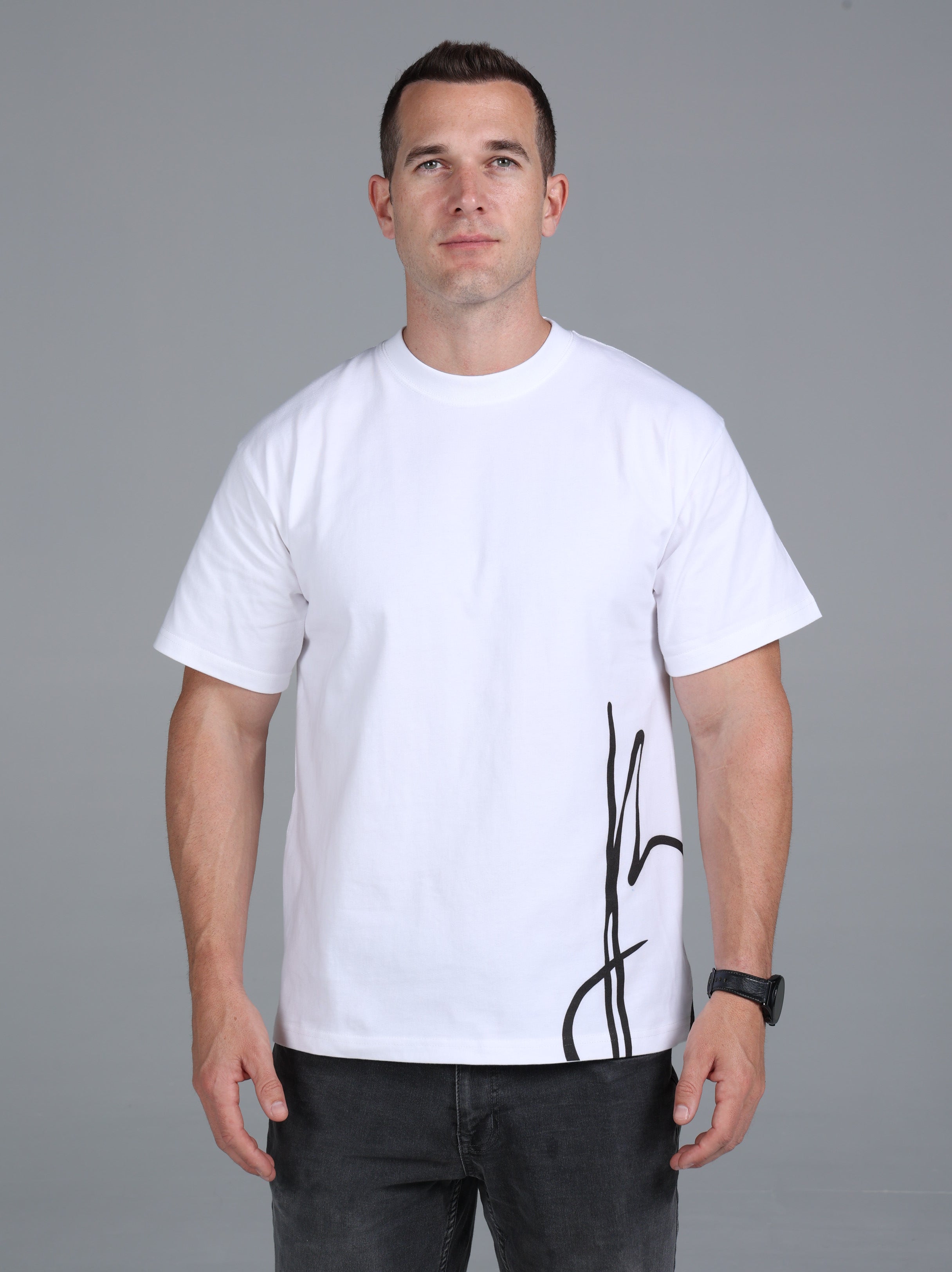 B Classic Oversized Fit T-Shirt - White