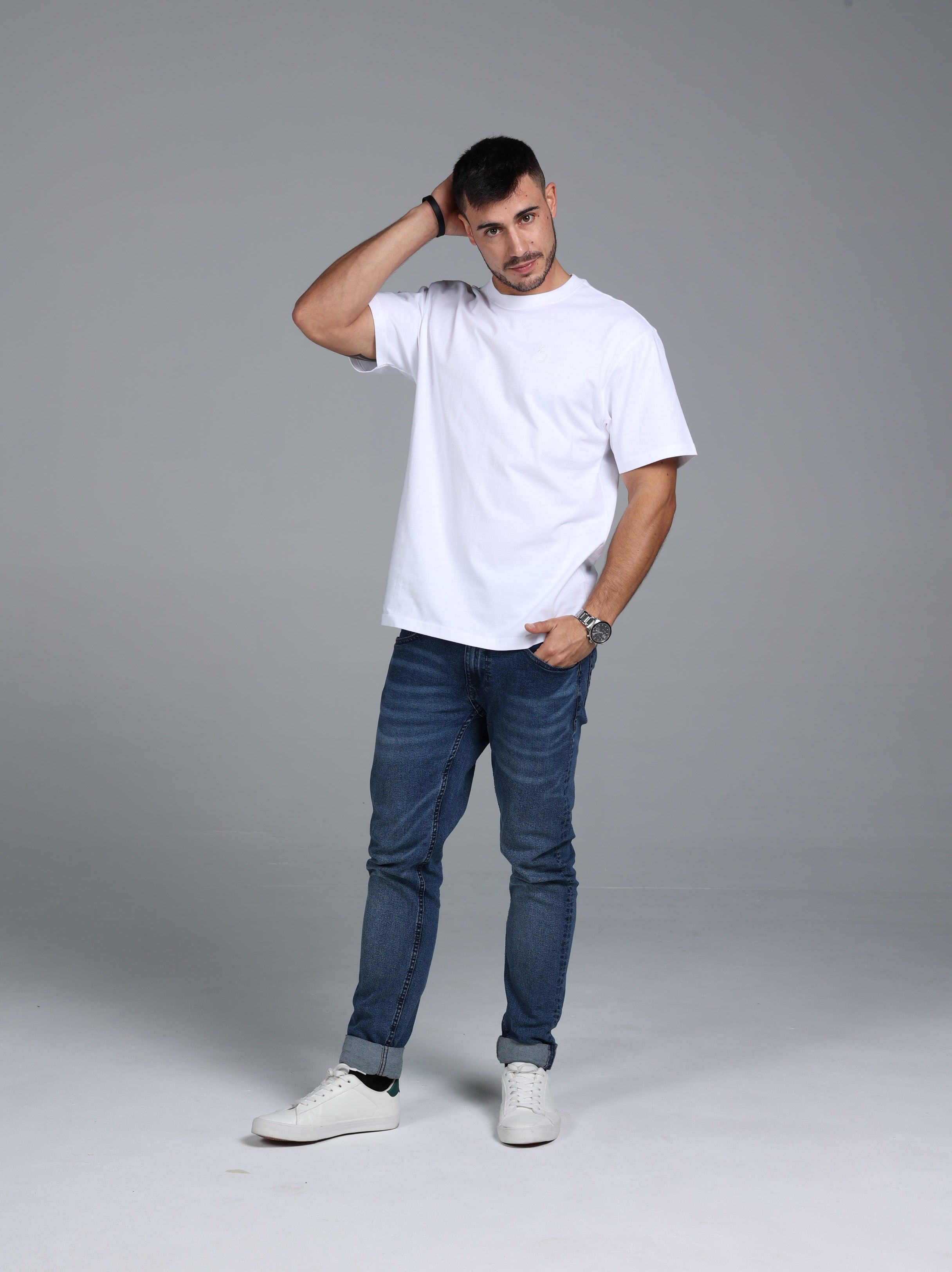 Signature Classic Oversized Fit T-Shirt - White