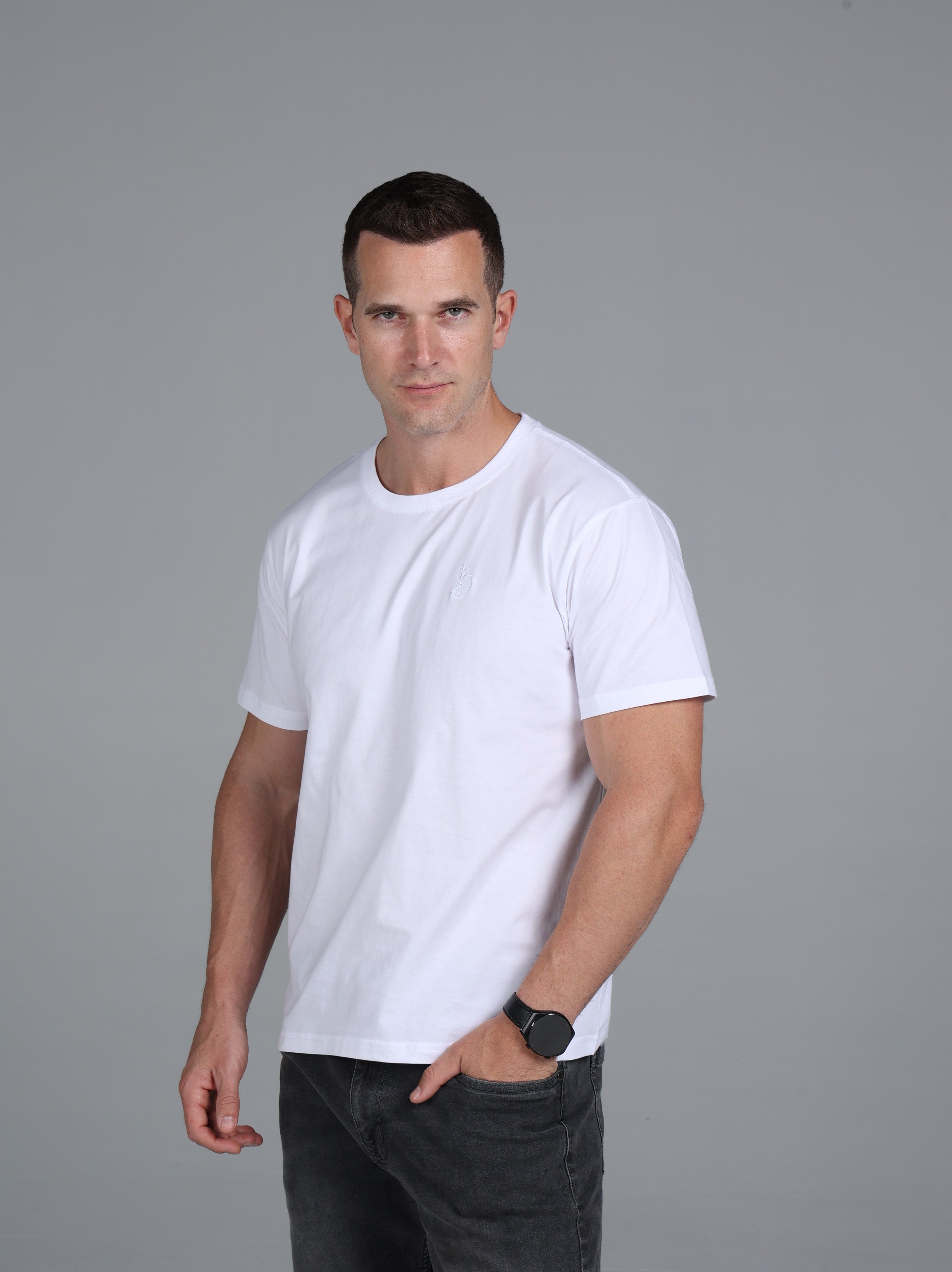 Signature Crewneck Regular Fit T-Shirt - White