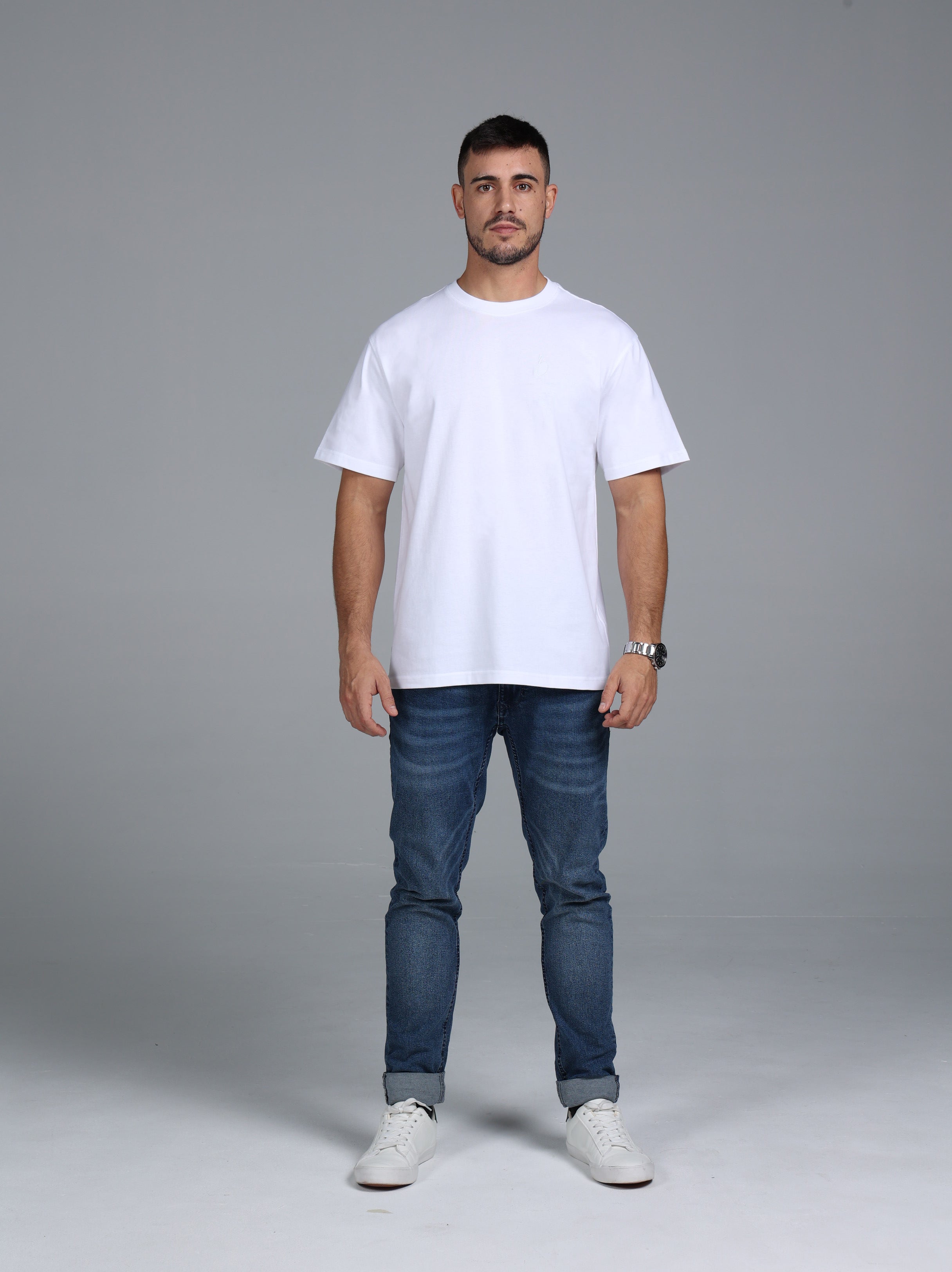 Signature Classic Oversized Fit T-Shirt - White