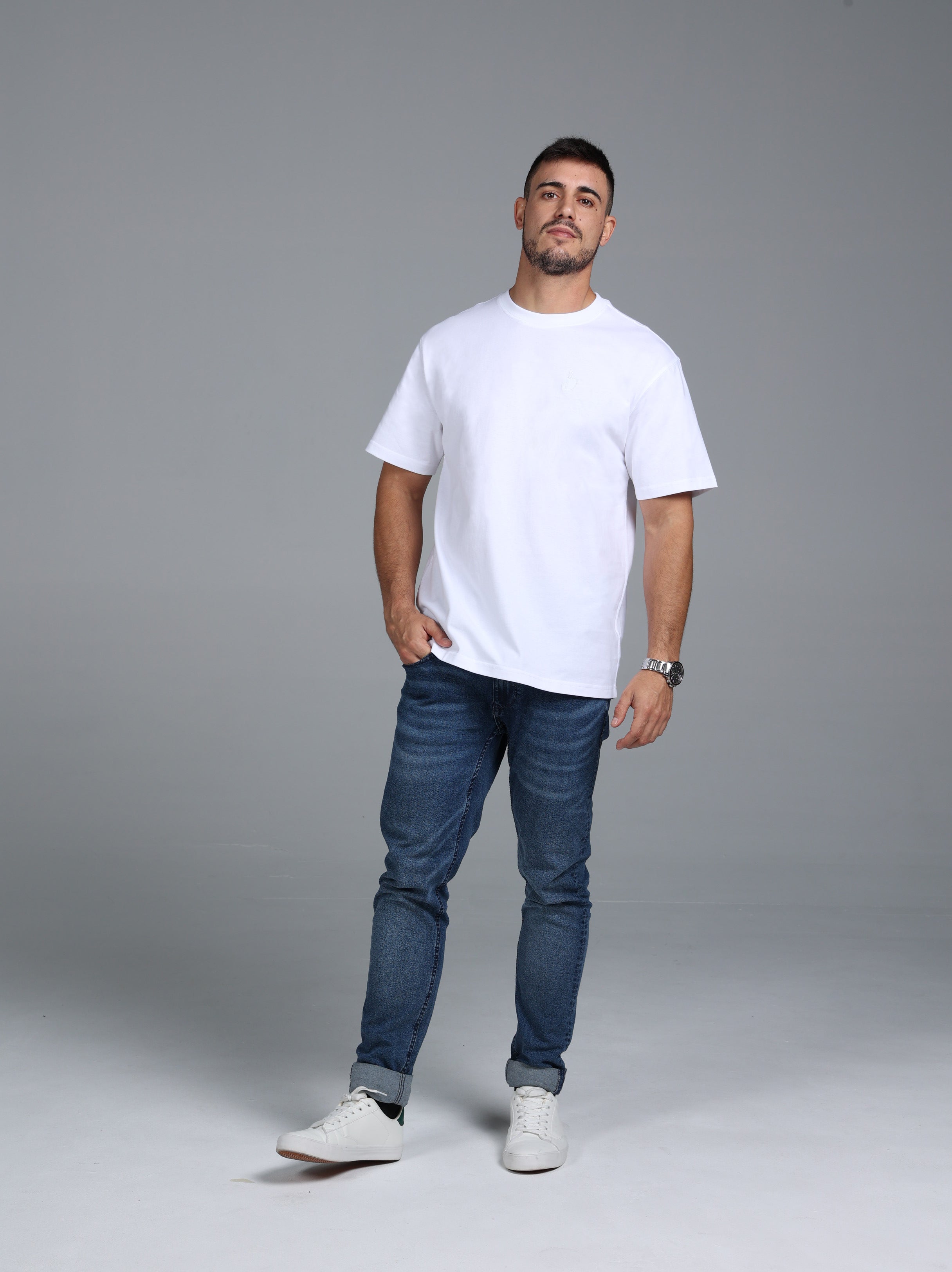 Signature Classic Oversized Fit T-Shirt - White