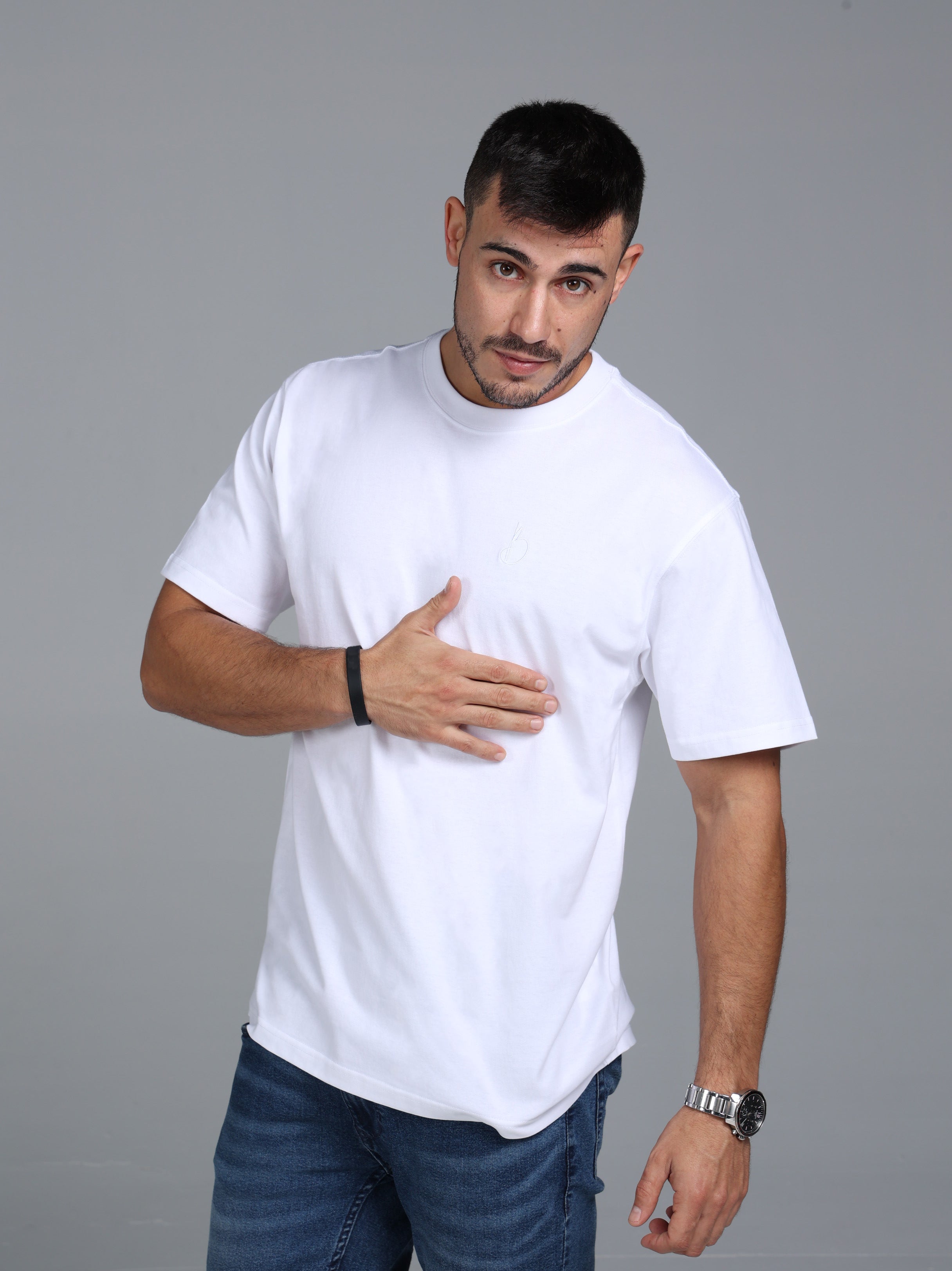 Signature Classic Oversized Fit T-Shirt - White