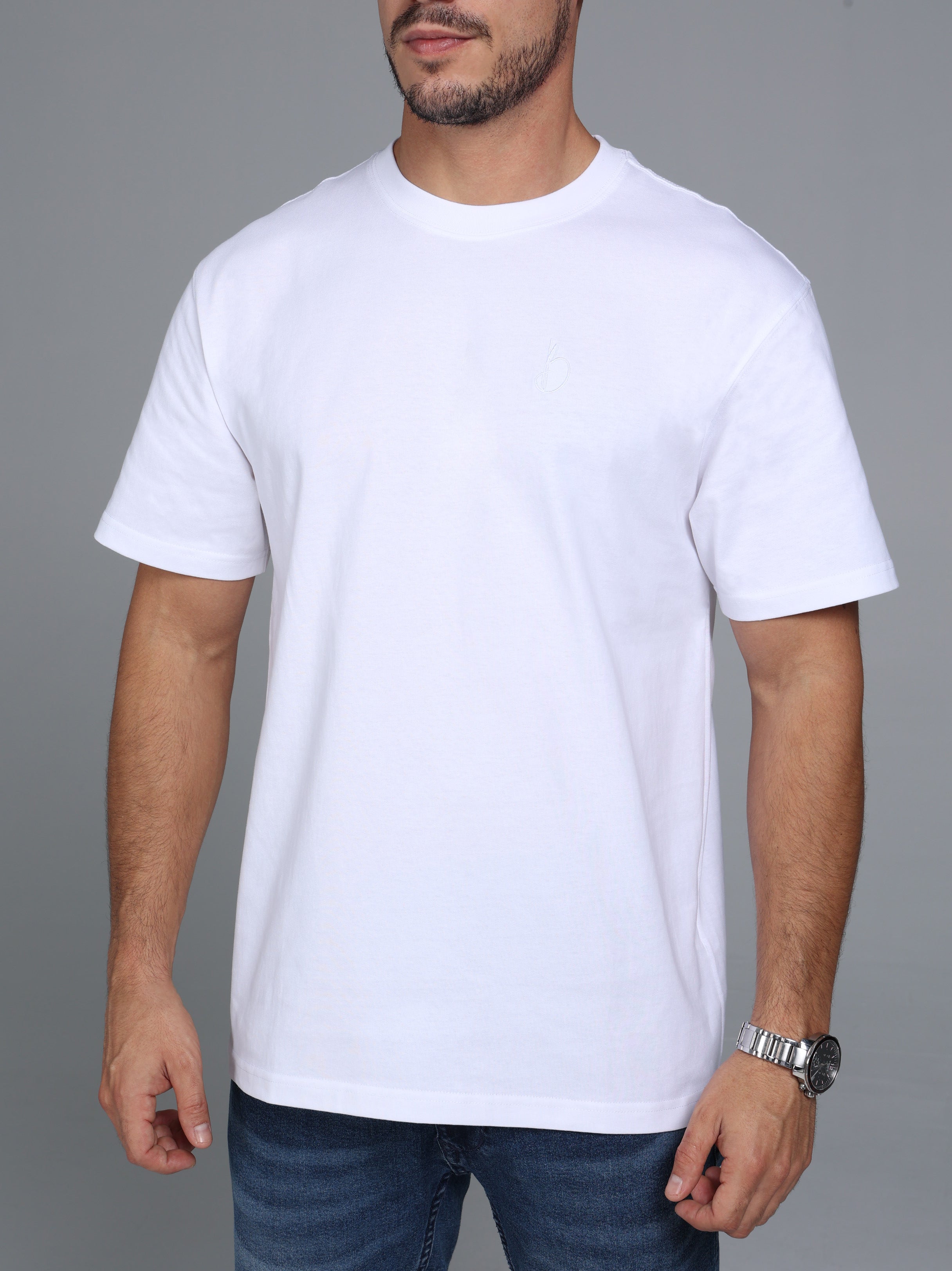 Signature Classic Oversized Fit T-Shirt - White