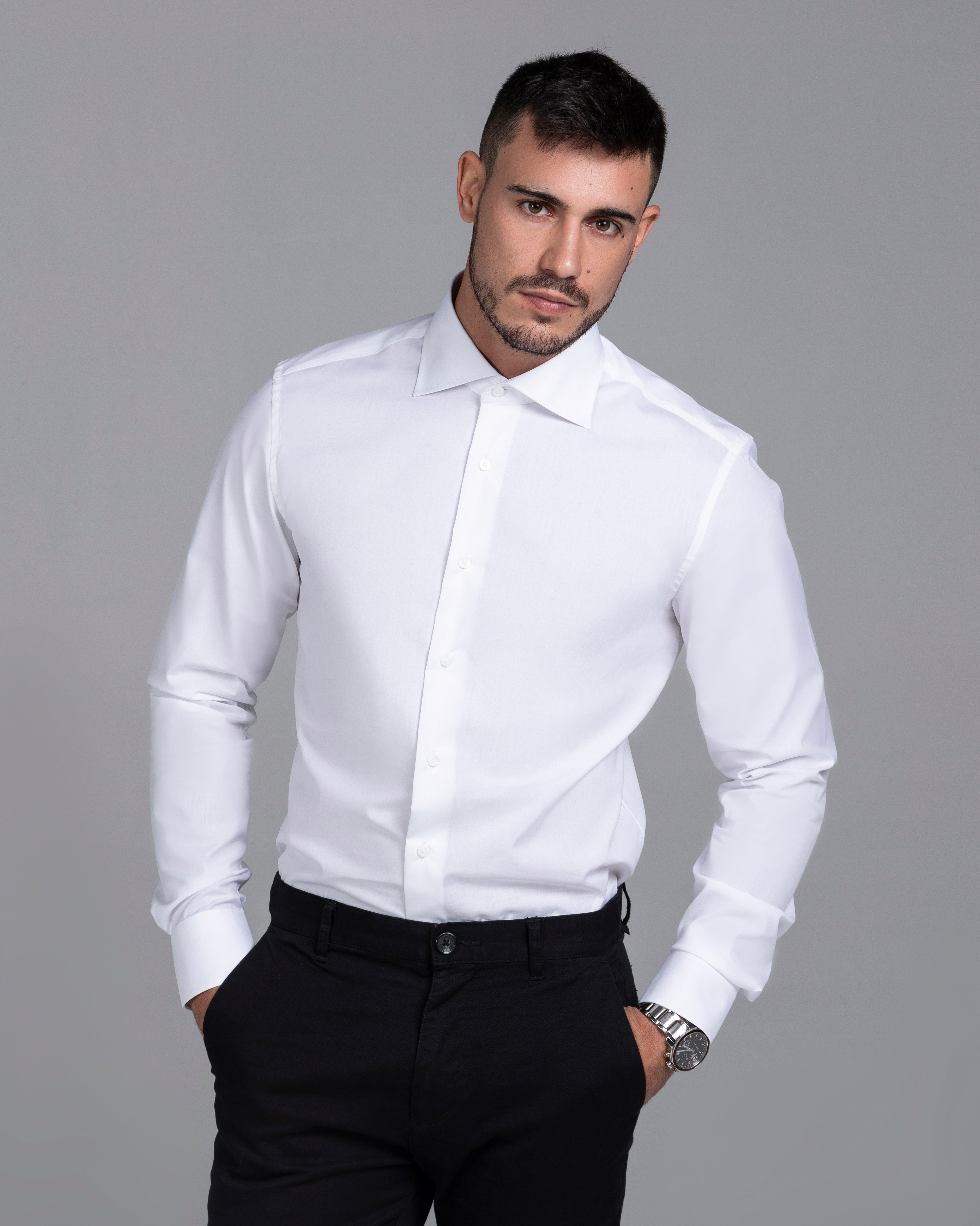 White Signature Poplin Slim Fit Shirt