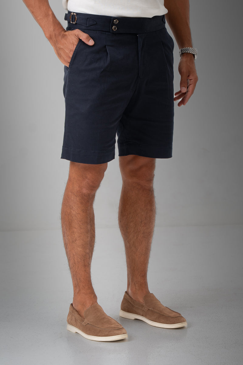 Milan Tailored Shorts - Navy Blue