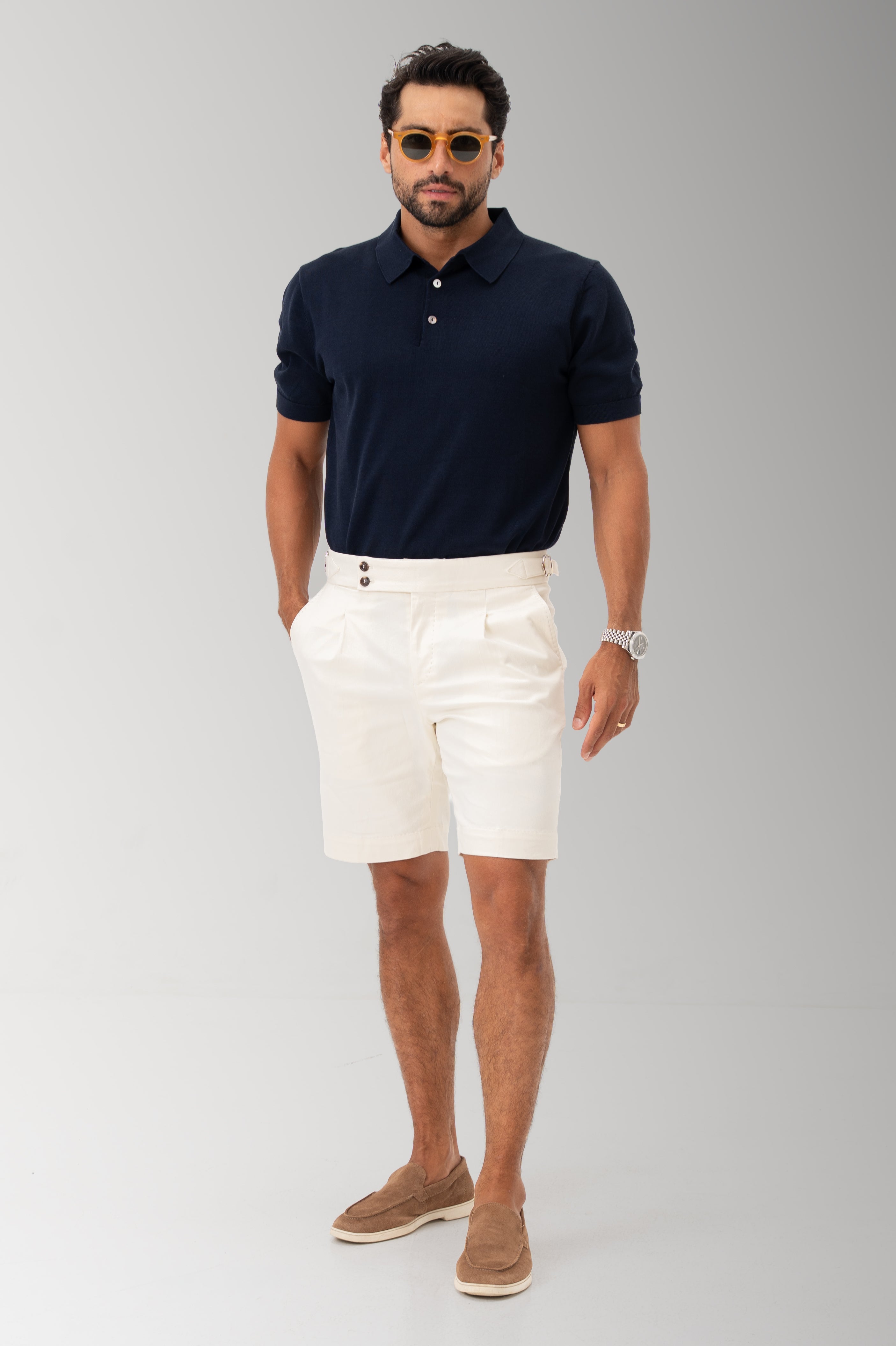 Milan Tailored Shorts - Sand