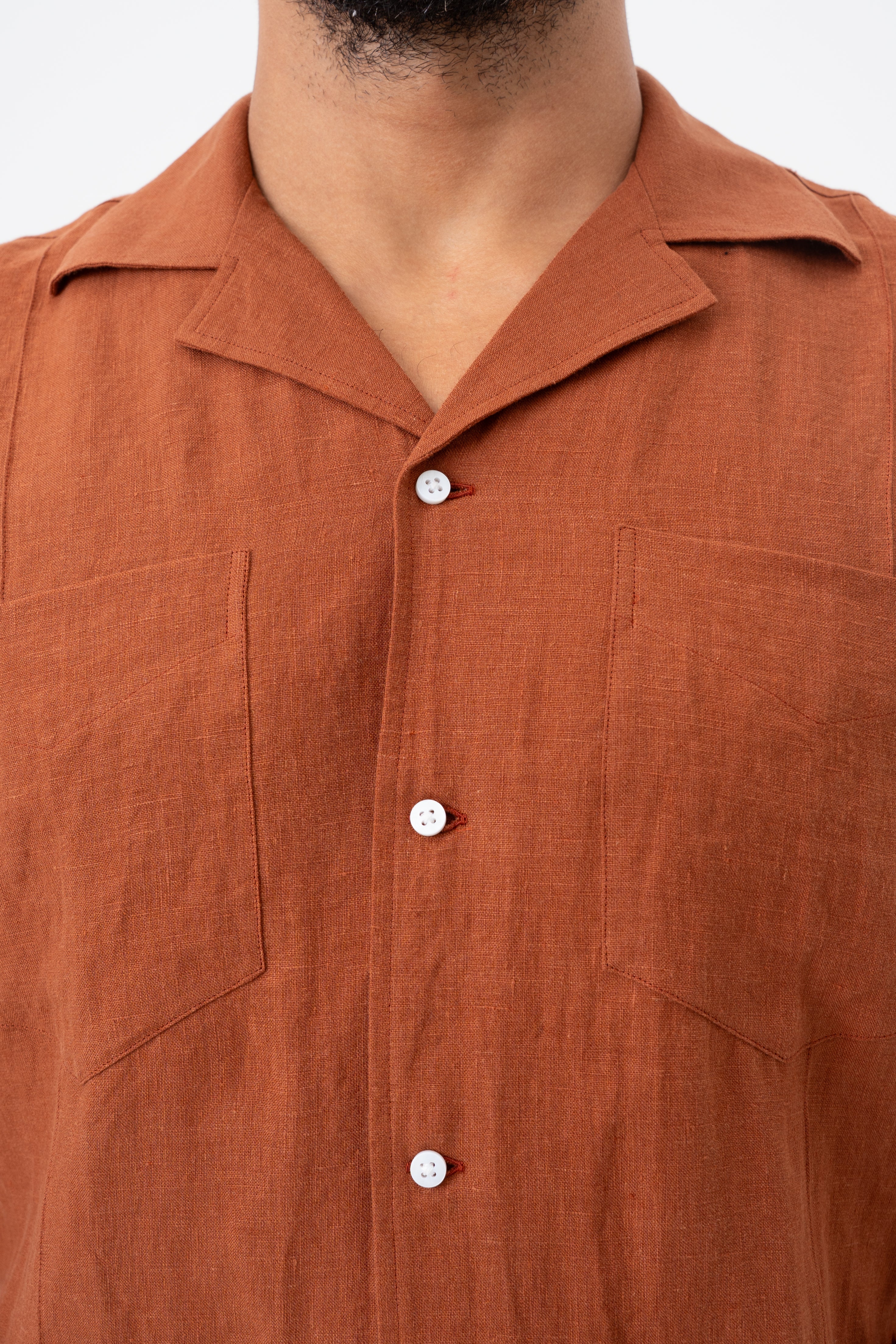 The Riviera Linen Shirt - Havana