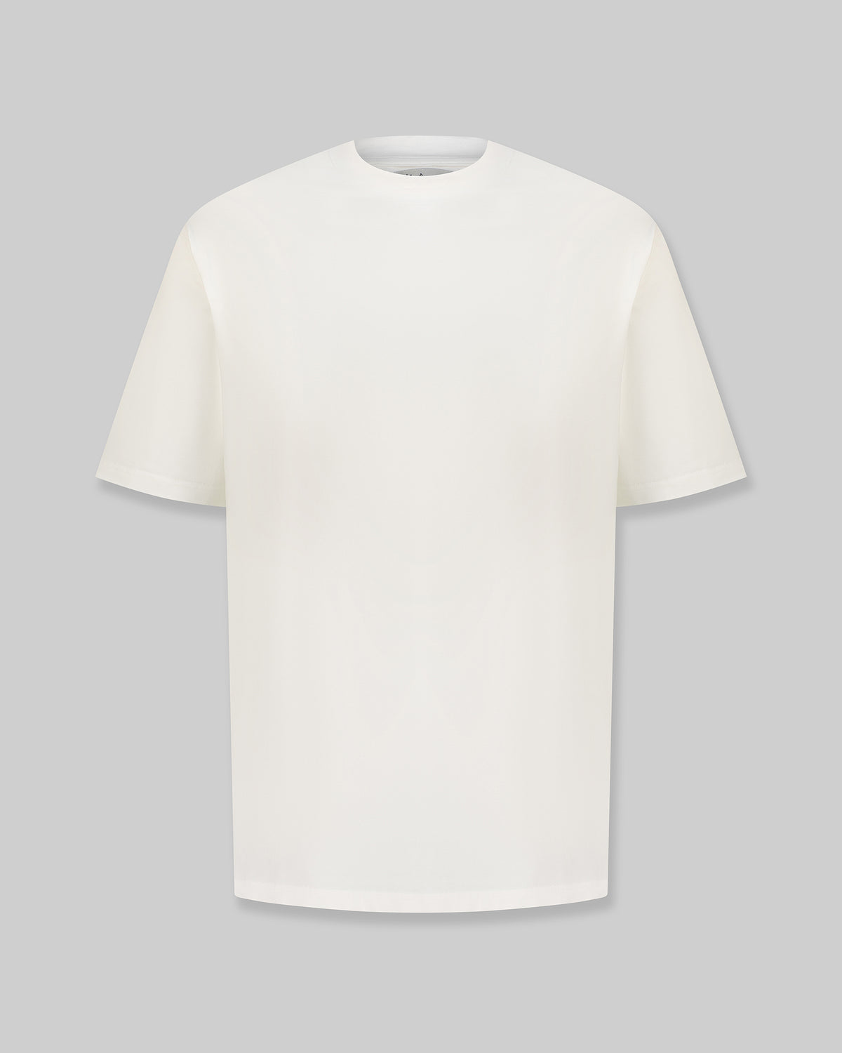 Hi-Neck Pima Cotton T-Shirt - White