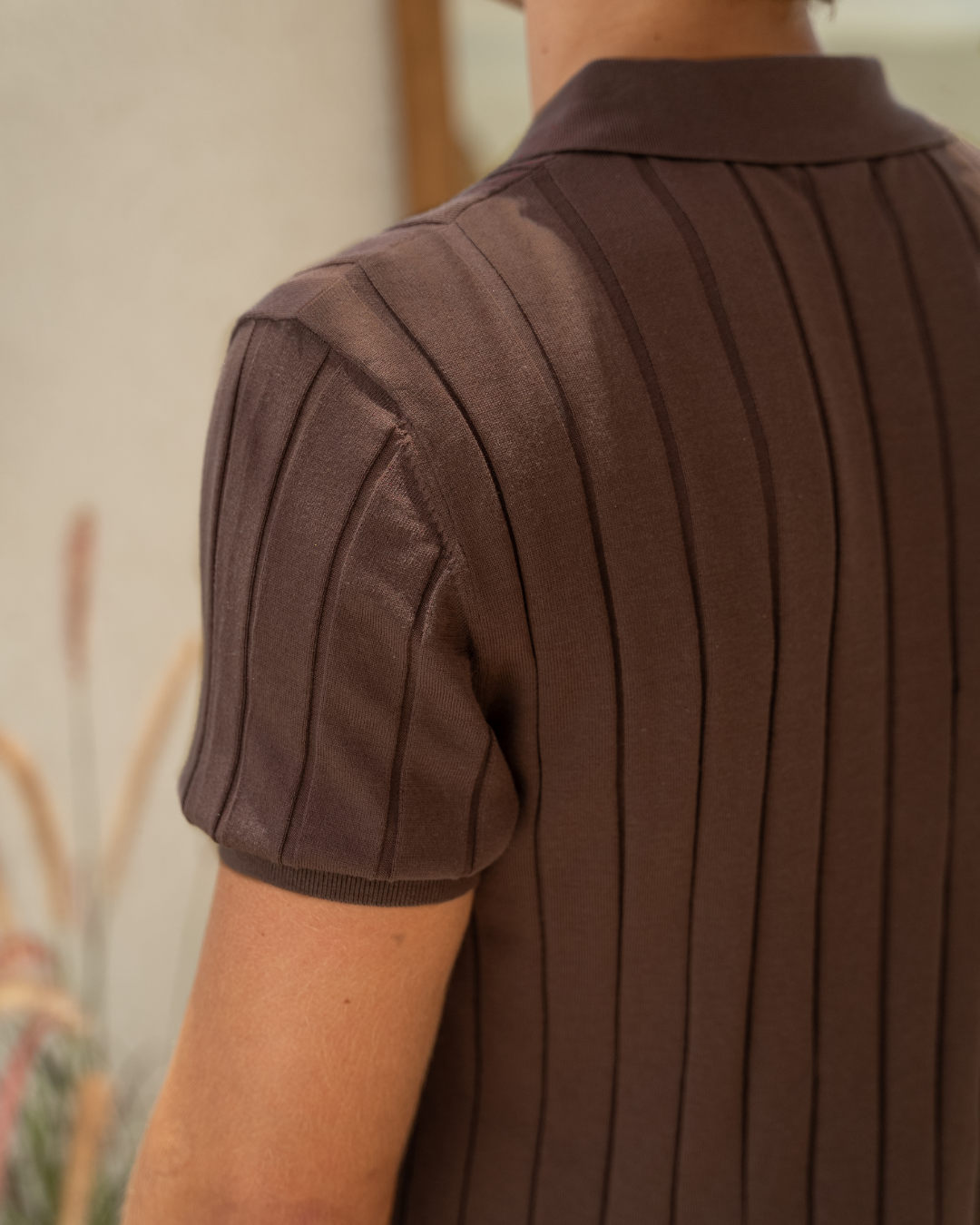 Tulum - Brown - Tencel/Silk/Cotton Knitted Shirt