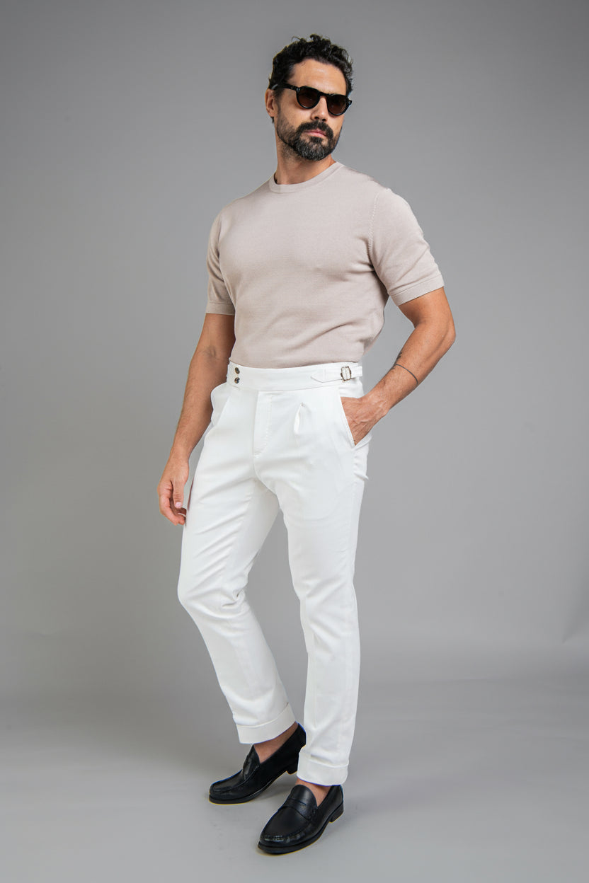 Milan - Versatile fit - Cotton Chinos - White