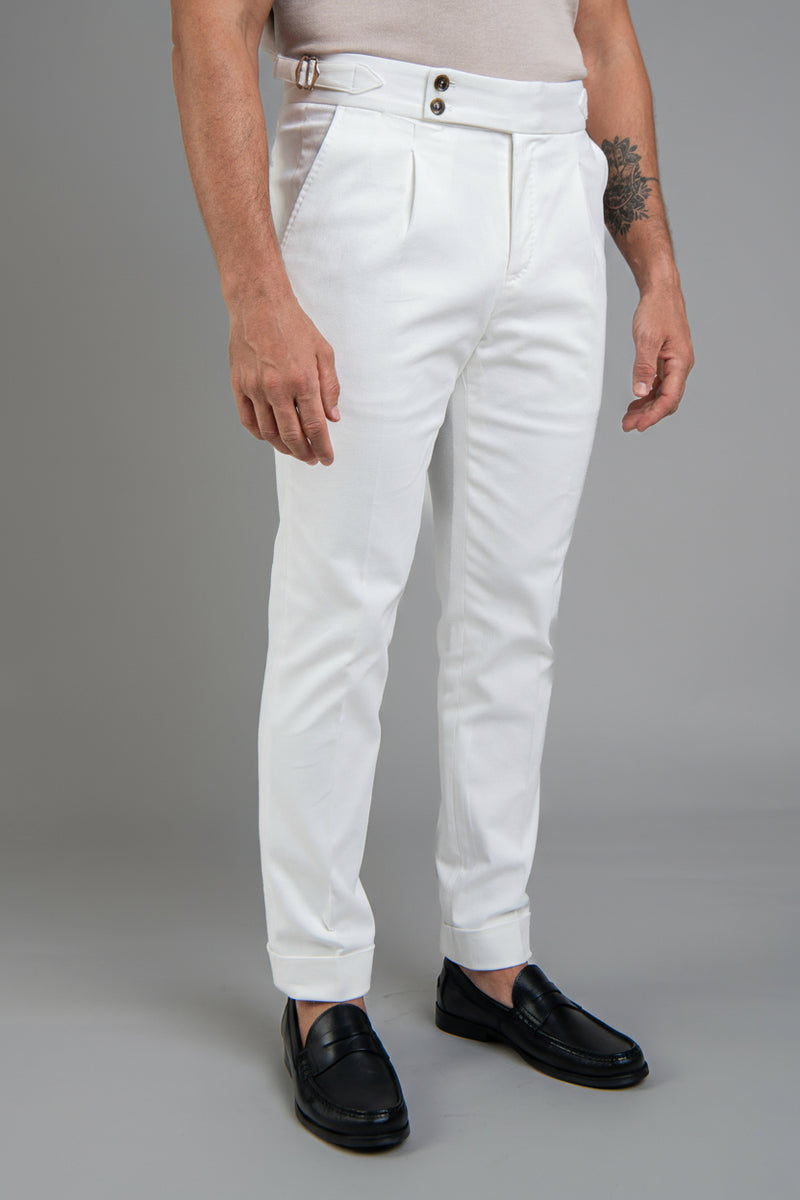 Milan - Versatile fit - Cotton Chinos - White