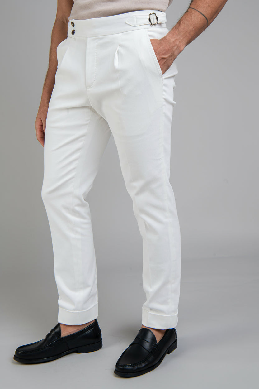 Milan - Versatile fit - Cotton Chinos - White