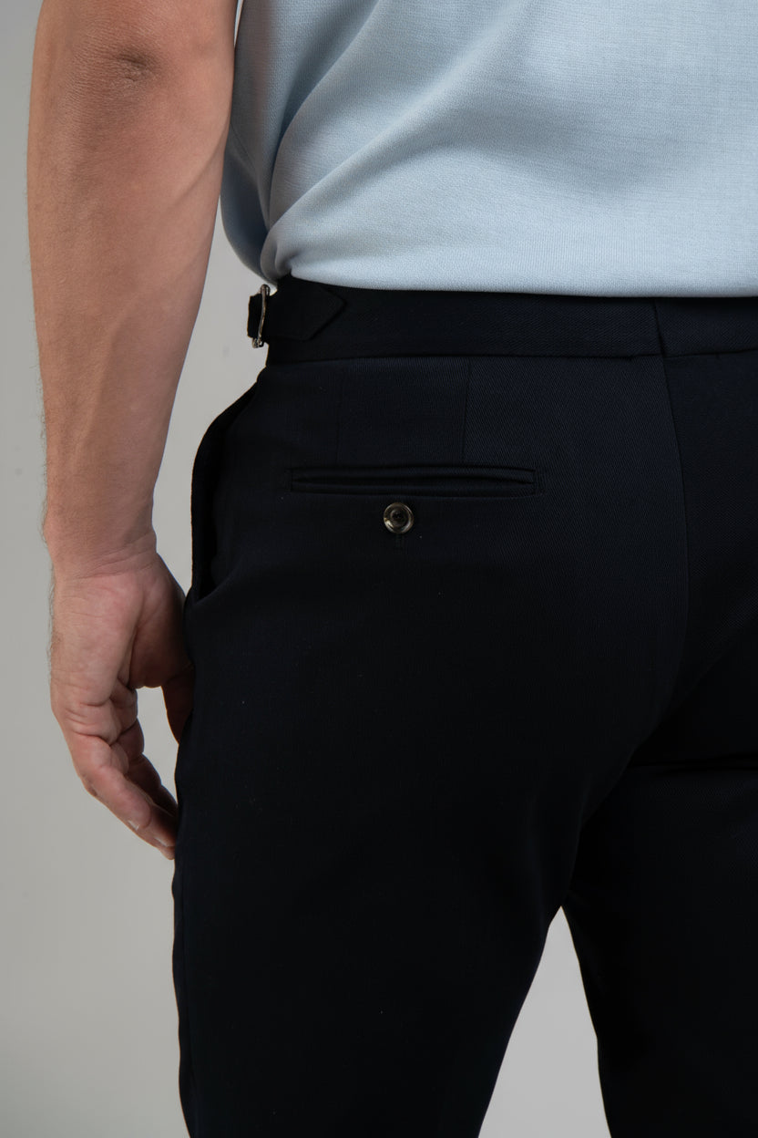 Milan - versatile fit - Cotton Chinos - Navy Blue